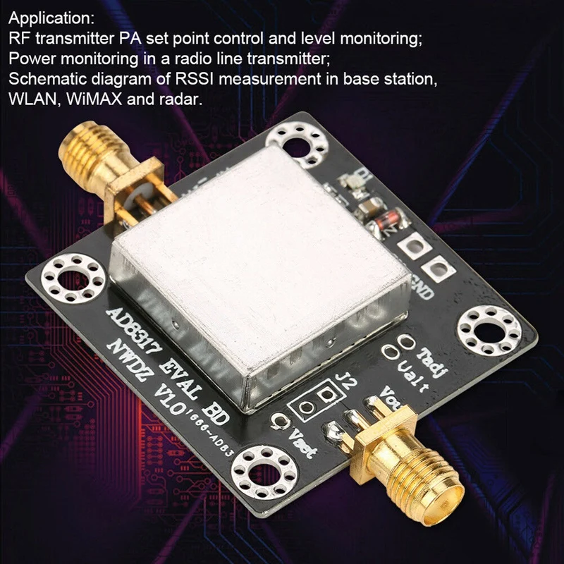 AD8317 1M-10GHz 60DB RF Мощность измерительный усилитель логарифмический детектор