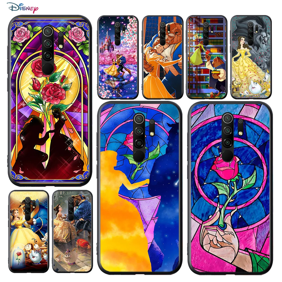 

Disney Cartoon Animation Beauty and the Beast For Xiaomi Redmi K40 K30T K30S K30i K30 K20 10X 9T 9i Pro 5G Soft Black Phone Case