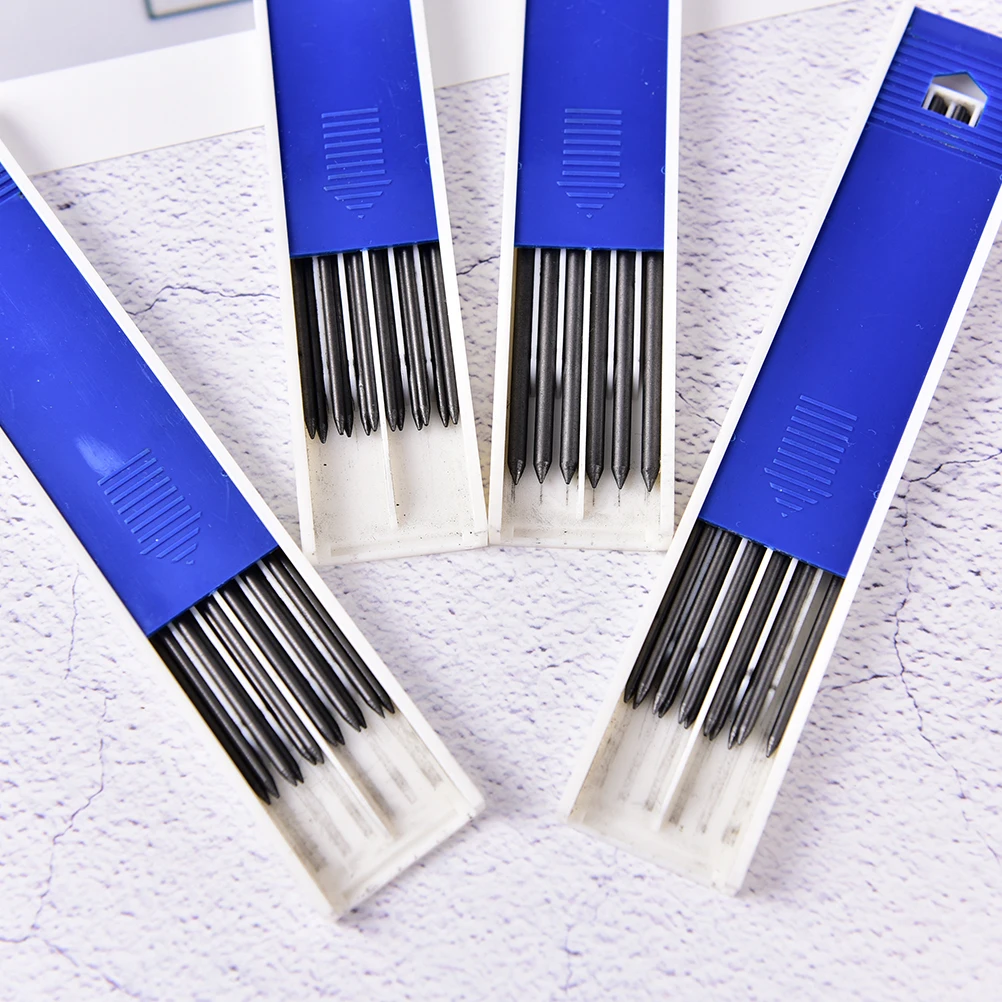 

6 Pcs/pack HB 2B 4B Grade Black Leads Pen Refills For School Exam Mechanical Pencil For Office School Kids Students Supply