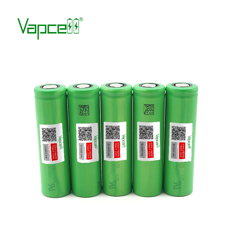 Vapcell 100% оригинал 18650 2250 мАч 10a 3 7 в батарея V3 плоские/кнопочные аккумуляторные