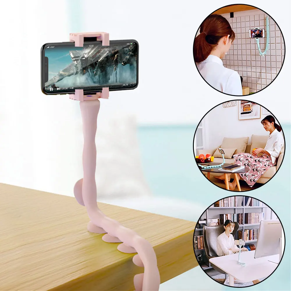 Universal 360 Adjustable Holder Lazy Mobile Phone Stand Wall Table Desk Flexible Bed Tablet Bracket For iPhone 7 X | Мобильные