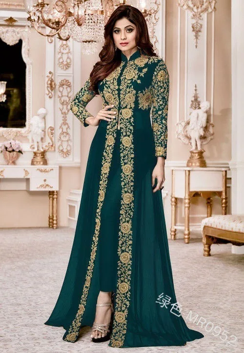 

2020 new ethnic Print Long Sleeve stand collar two piece dress mr0952