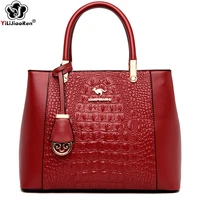 luxury brand alligator handbags women leather handbags and messenger bag women large tote bag shoulder bags female bolsas mujer