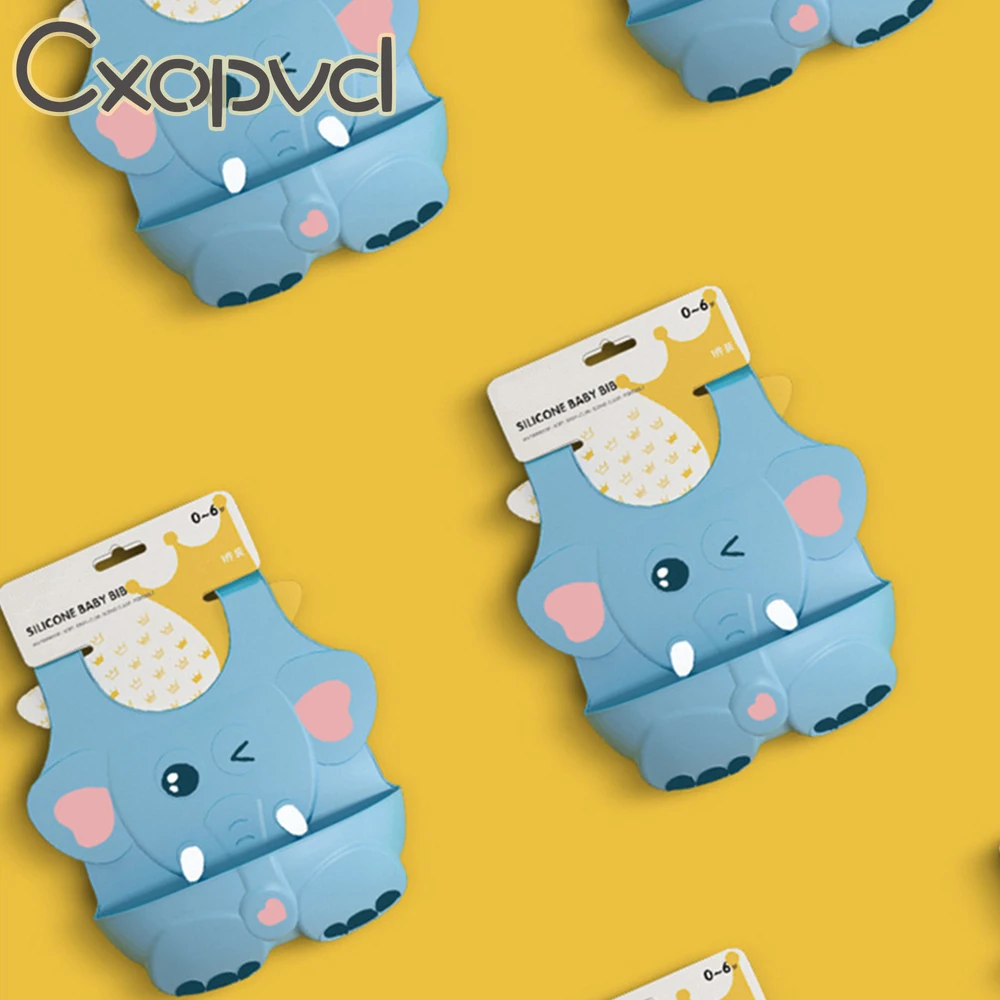 

Детские слюнявчики детские милые Мультяшные пищевые нагрудники детские Слюнявчики Водонепроницаемые силиконовые супер мягкие карманы дл...