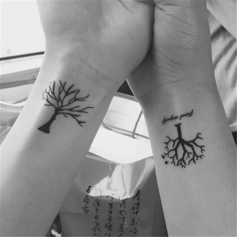 

Sexy Hand-Painted Tree Waterproof Temporary Tattoo Stickers Female And Male Wrist Arm Fake Tattoo Plant Small Sticker
