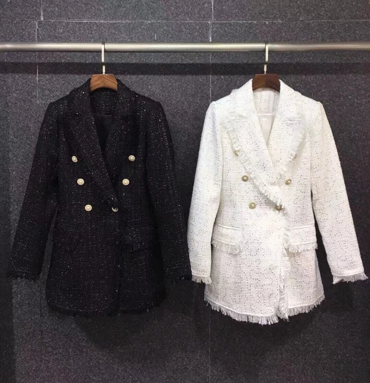 

2021 new women fashion wool double-breasted slim-fit mid-length coat 922