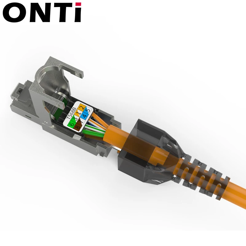 Разъем ONTi 23/24AWG разъем концевой экранированный RJ45 Cat8 / Cat 7/Cat6A Cat7 Модульные