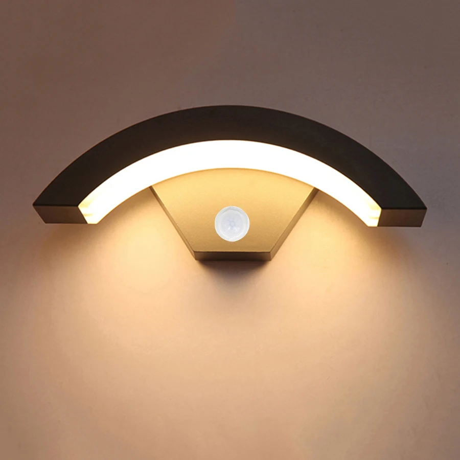 Водонепроницаемая настенная лампа BEIAIDI уличный светильник с датчиком для сада