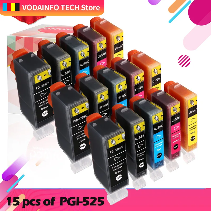 Картриджи 1-20 шт. для Canon PGI 525 CLI 526 PIXMA IP4850 IP4950 IX6550 MG5150 MG5250 MG5350 pgi-525 cli-526 | Компьютеры и