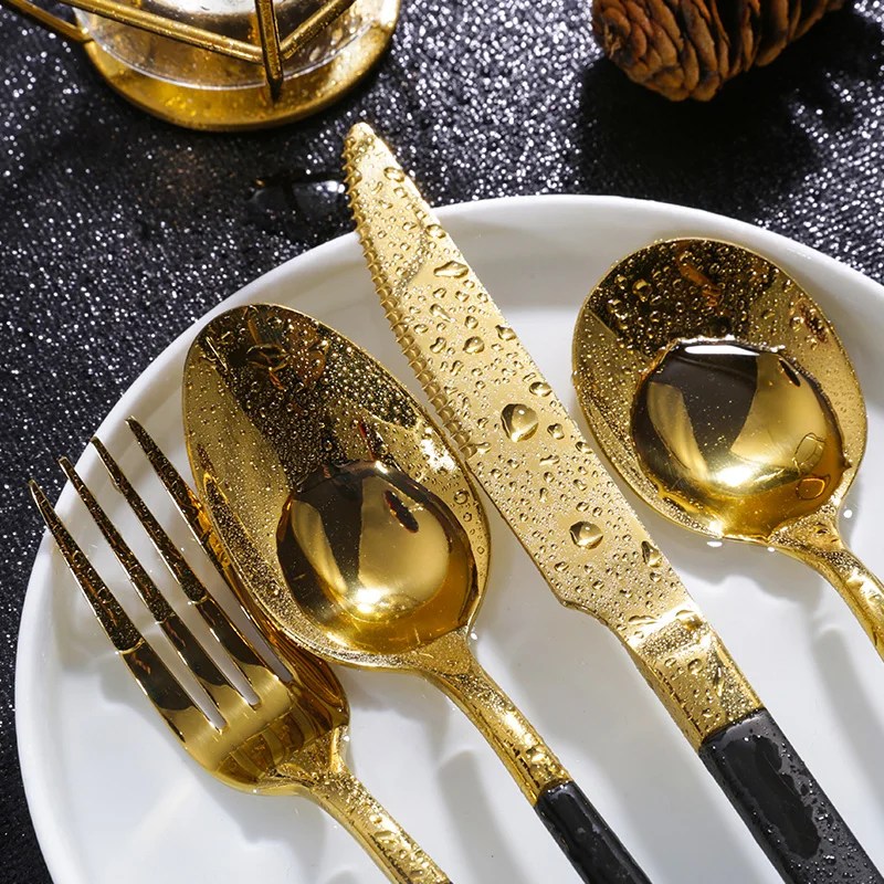 Горячая Распродажа столовые приборы ножи вилки ложки Wester кухонная посуда из