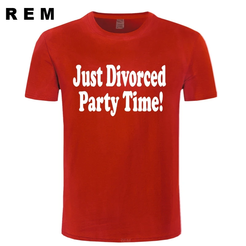 Забавная Мужская футболка только что разведенное время больше размеров и цветов