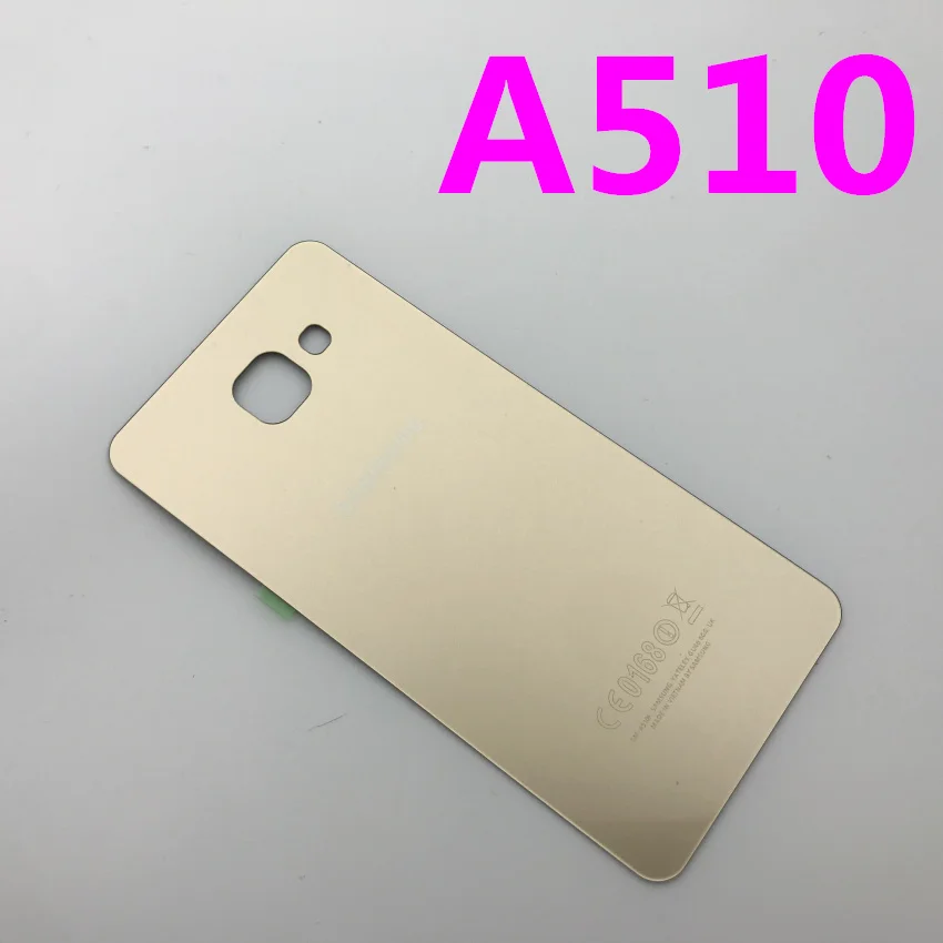 A510 gold Задняя панель батареи Стекло задняя дверь Крышка для samsung Galaxy A3 A310 A310F A5 A510 A510F A7 A710 A710F() предварительно клейкие наклейки - Цвет: A510 gold