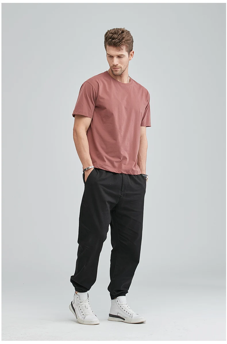 

XZ1775 Men's summer new style jacket casual sports trend round neck short-sleeved loose T-shirt