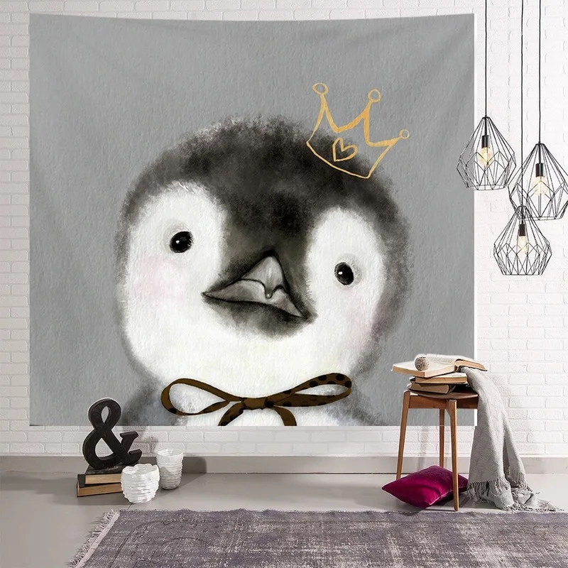 Милая животная Гобеленовая сетка красное украшение для комнаты подвесная ткань