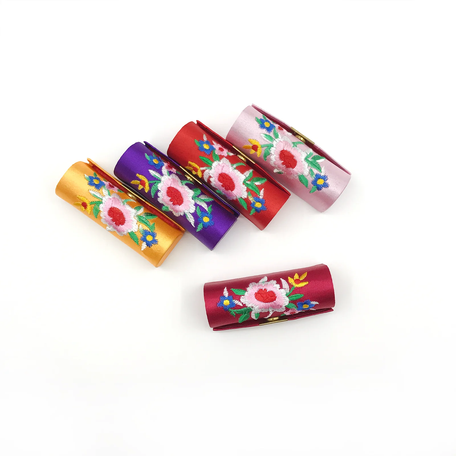 Чехол для губной помады в китайском стиле с вышивкой атласная коробка хранения