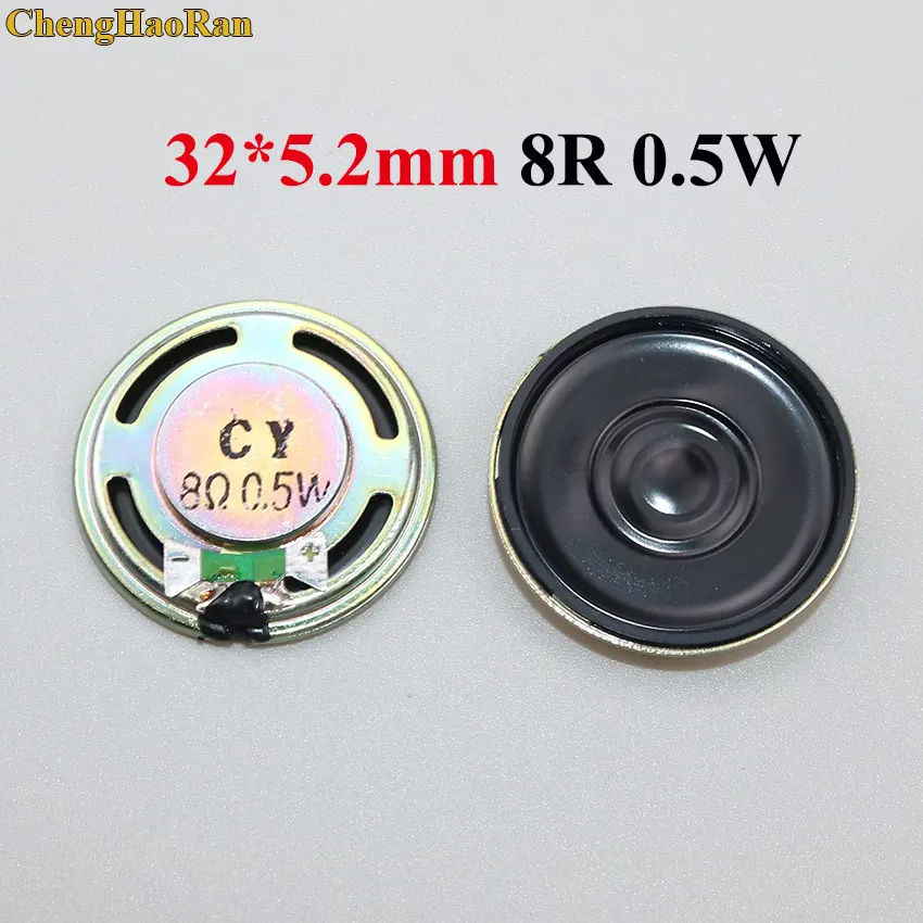 32mm 8R 0.5W ChengHaoRan 8 Ом 0,5 Вт звуковой громкоговоритель 8R 0,5 W 10 мм, 15 мм, 20 мм 23 мм 26 мм, 30 мм, 32 мм, 40 мм 50 мм громкий запасные части для динамиков - Цвет: 32mm 8R 0.5W