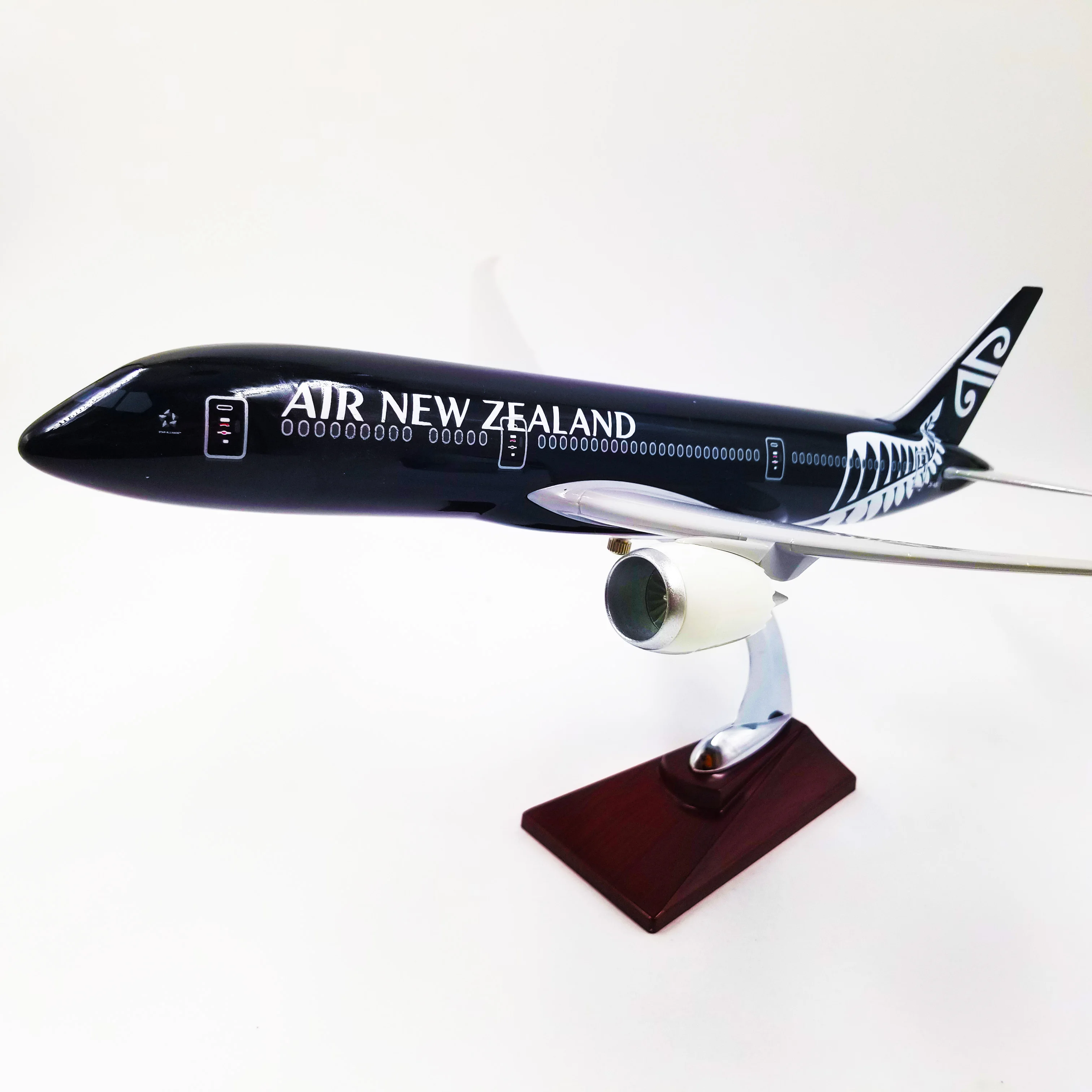 1/145 масштаб 43 см самолет Boeing B787 Dreamliner самолет черный новозеландские авиалинии модель с основанием литой под давлением пластиковой смолы самолет