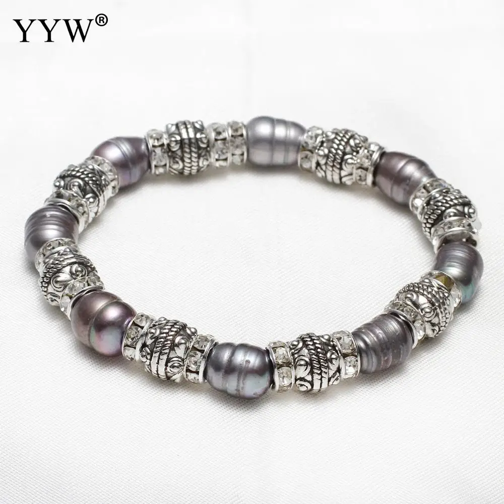 5 шт. роскошный женский Пресноводный Культивированный жемчужный браслет