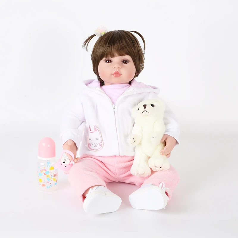 Forrsdor 58 см мягкие виниловые куклы-младенцы куклы для творчества милые подарок на