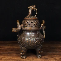 7 tibet buddhism temple bronze chinese dragon playing bead statue incense burner pixiu incense burner incense burner