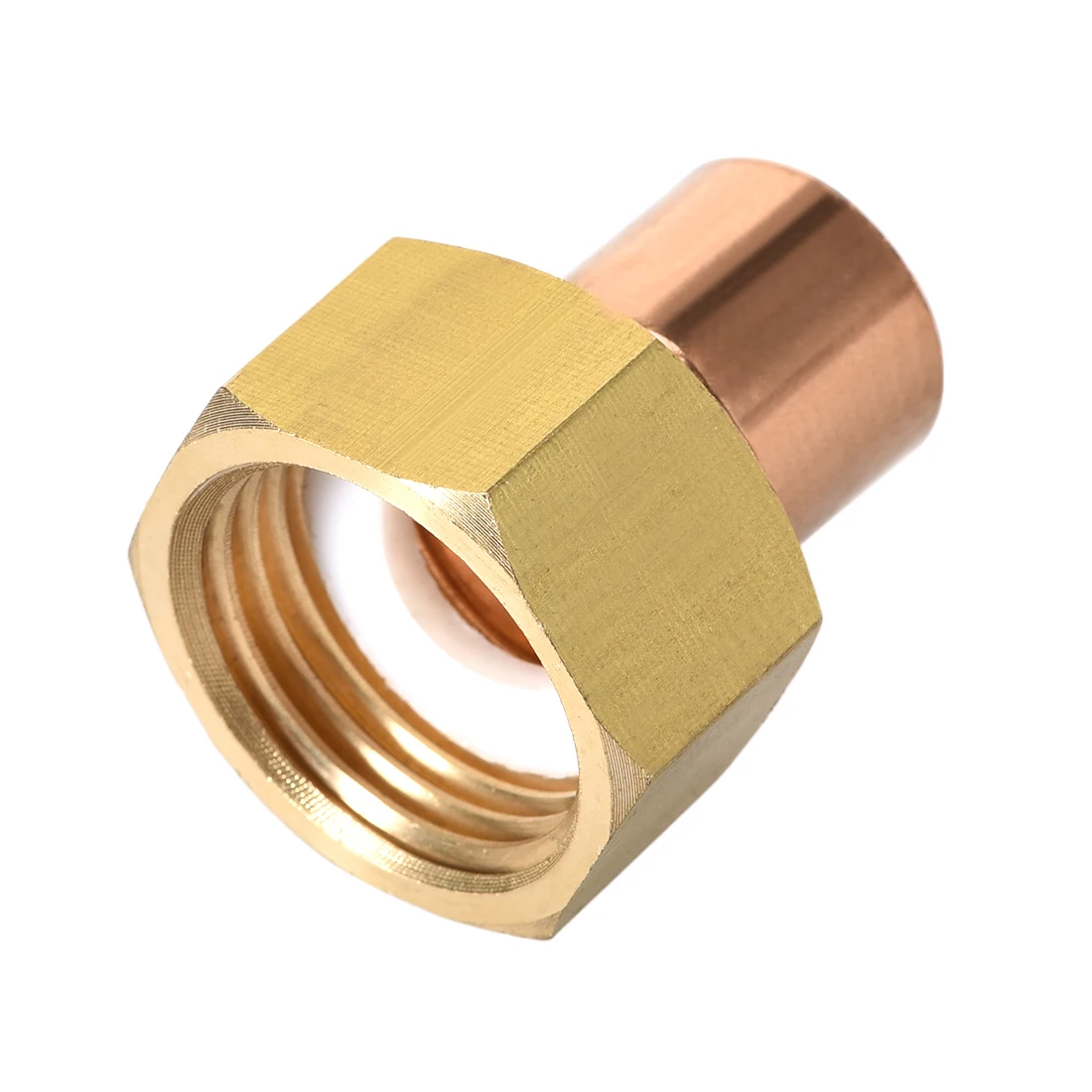 

uxcell G1/2 Lead Free Copper Union Fitting with Sweat Solder Joint to Male Threaded Connects for Use 12.7mm Nominal Size Pipes