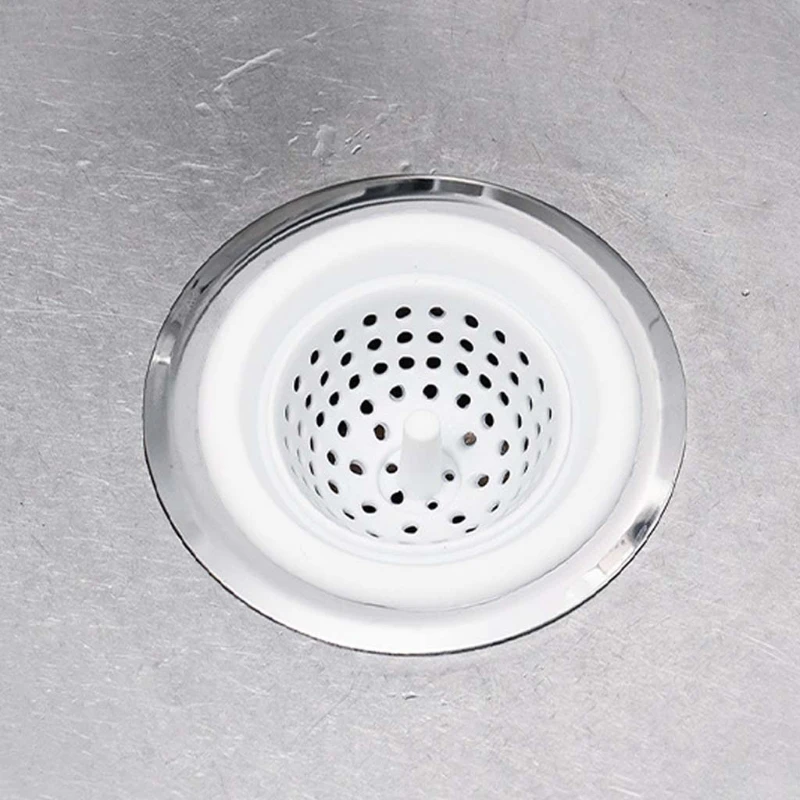 

Stainless Steel Silicone Sink Strainer Bath Floor Drain Stopper Plug Sewer Filter Hair Catcher Bathroom Kitchen Supplies