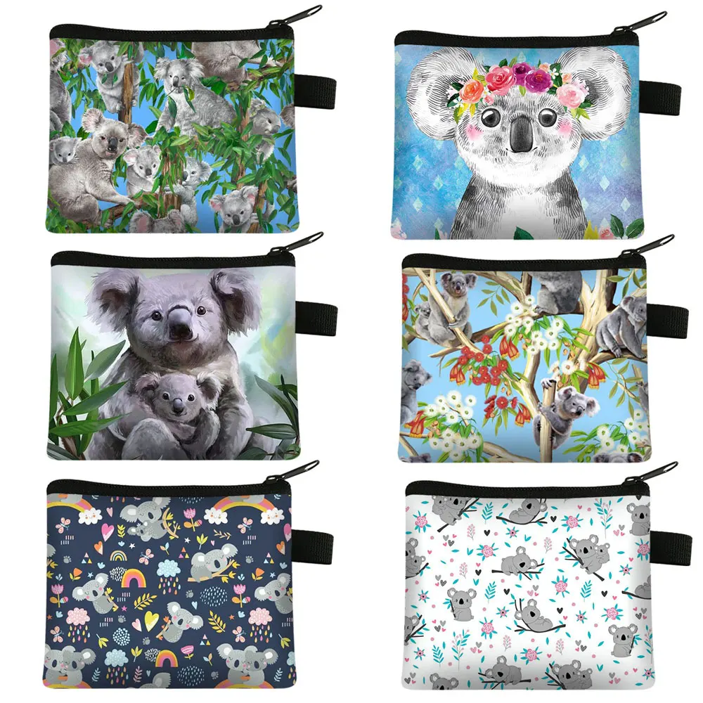 Кошелек для мелочи Kawaii Animal Koala Женский кошелек Подростковый мальчиков и девочек