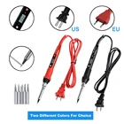 Электрический паяльник, инструменты для ремонта, насадки для пайки 80 Вт с регулируемой температурой, ЖК-дисплеем, 110 В 220 В