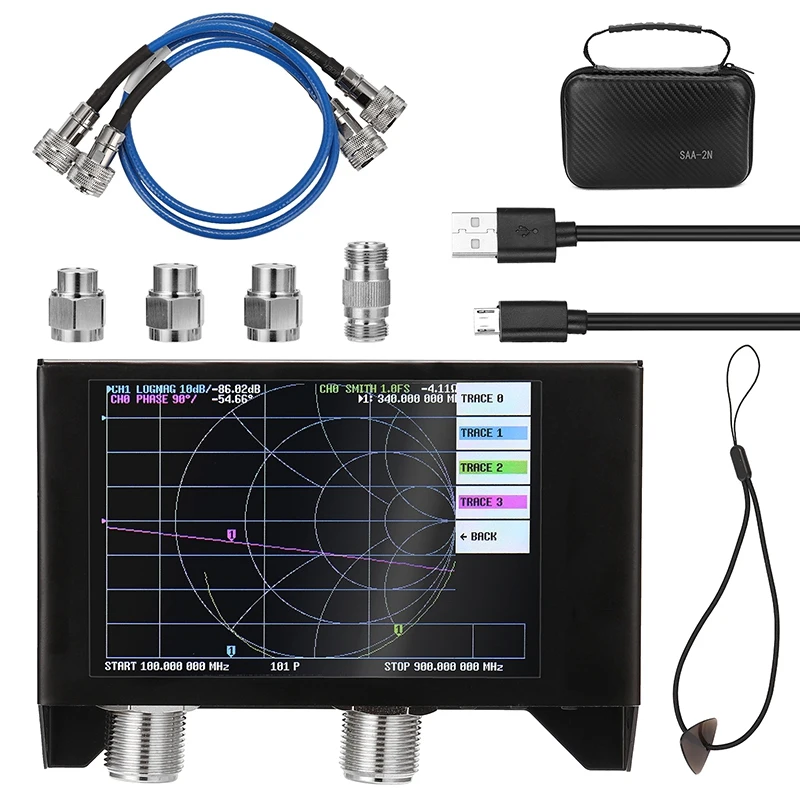 

4 Inch Display SAA-2N NanoVNA V2 3GHz 2.2 Version 3000MAh Battery Vector Network Analyzer HF VHF UHF Antenna Analyzer