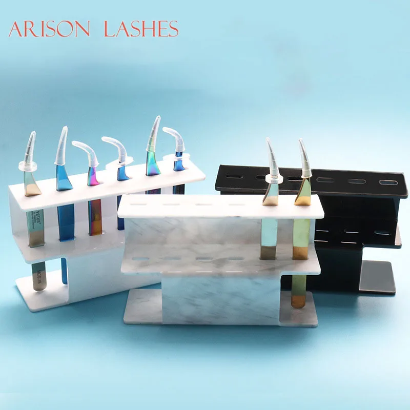 Пинцет для ресниц акриловый держатель хранения 6 шт. инструменты наращивания