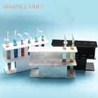 Пинцет для ресниц акриловый, держатель для хранения, 6 шт., инструменты для наращивания ресниц, искусственная Татуировка ногтей, искусственная красота, 1 набор