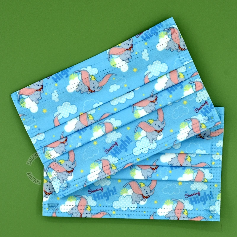 Одноразовая маска Disney для детей и взрослых синяя мультяшная аниме Дамбо