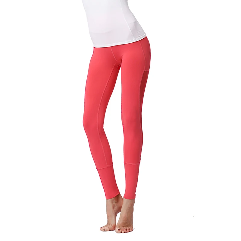 Женские укороченные брюки с высокой талией для йоги фитнес эластичная сетка