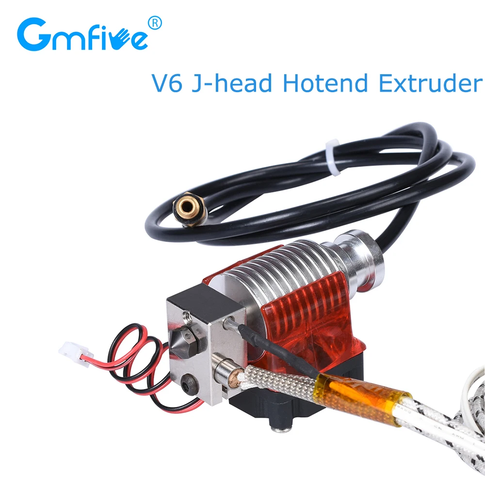 

GmFive V6 J-Head Hotend E3D дистанционного экструдер Bowden в 12/24V насадка радиатор охлаждения Вентилятор PT100 3D-принтеры Запчасти для Эндер 3 обновления