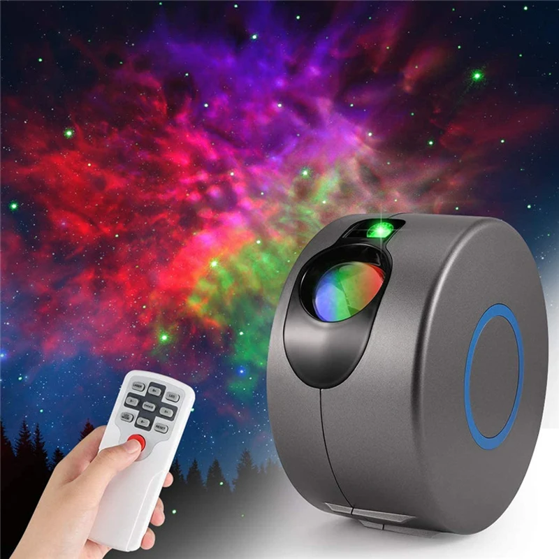 

Laser Galaxy Starry Sky Colorful Star Projection Lamp Projector Water Wave Rotatable Romantic Night Projection Lamp Music Player