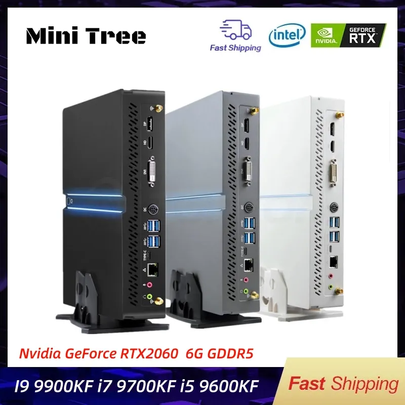 

Powerful Mini Gaming PC Intel I9-9900KF i7-9700KF GTX 1660 6G GDDR5 Micro Computer Win10 2*DDR4 M.2 NVMe HDMI2.0 DP DVI 4K HTPC