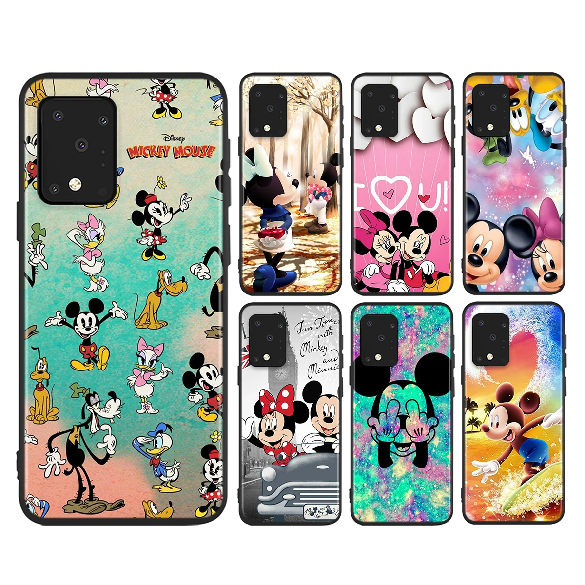 

Mickey Minne Have Fun Soft TPU Cover For Samsung A91 A81 A71 A51 5G UW A41 A31 A21S A21 A11 A03 A01 Core Black Phone Case