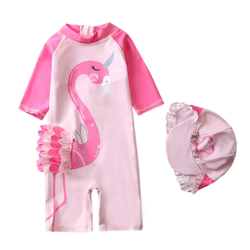

Baby Girl Swimwear Unicorn Surf Suit Swimsuit Bathing Suit 9M-6Y Pink 3D Frill Flamingo Octopus Swimwear Kids UV Protect YZ20049