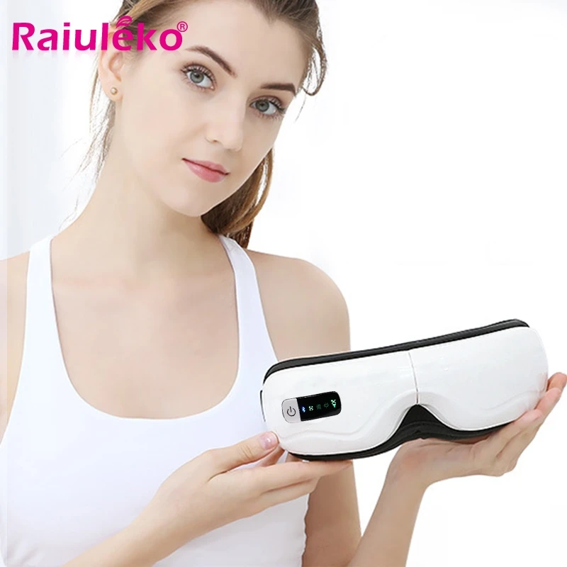 Беспроводной Bluetooth массажер для глаз Вибрация 45 градусов Инфракрасный Тепловая