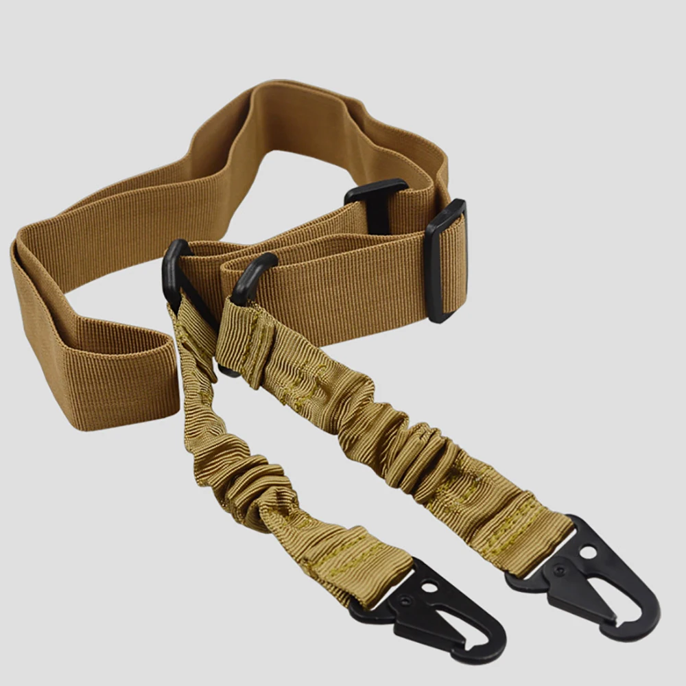 

Outdoor 2 Single Point Sling Bungee Strap Safety Nylon Belt Rope with Metal Hook for Hunting