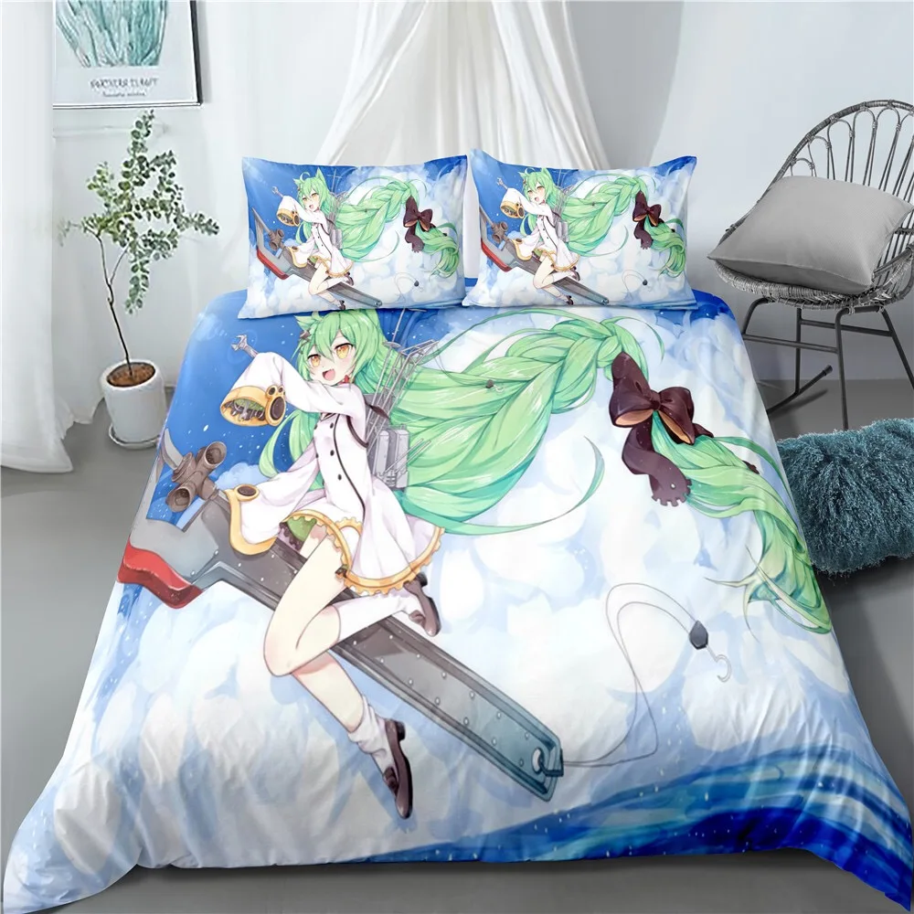 

Anime girl Bedding Set Adult Cover Sets Bedclothes Bed Linen Sheet Single Double Queen King size Qulit Covers