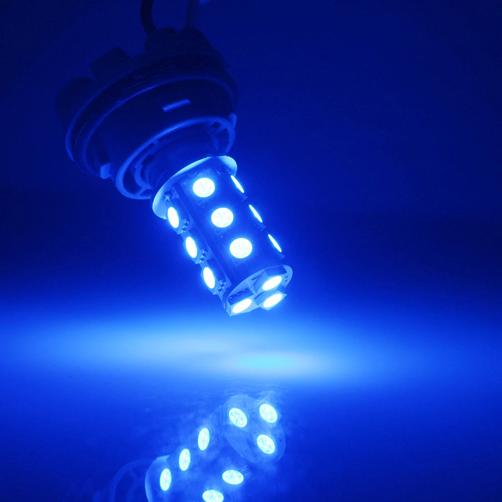 2 шт. 7440 T20 18 SMD 5050 светодиодный лампочка индикатор поворота Задний задний светильник s автомобильный источник освещения белый красный желтый зеленый янтарь