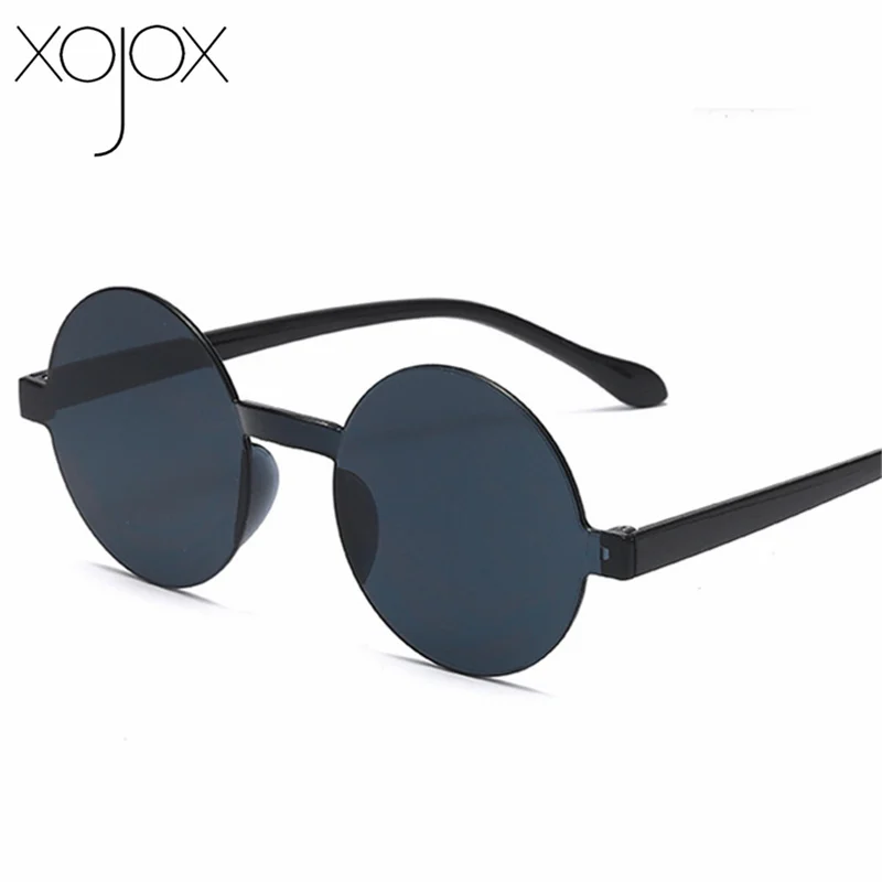 XojoX, винтажные круглые солнцезащитные очки, женские, океанские, цветные линзы, зеркальные, солнцезащитные очки, мужские, женские, фирменный дизайн, безрамные очки, UV400