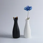 Креативная-простая керамическая ваза, украшение стола, ваза с цветами для гостиной, белые вазы, украшение для комнаты в эстетическом стиле