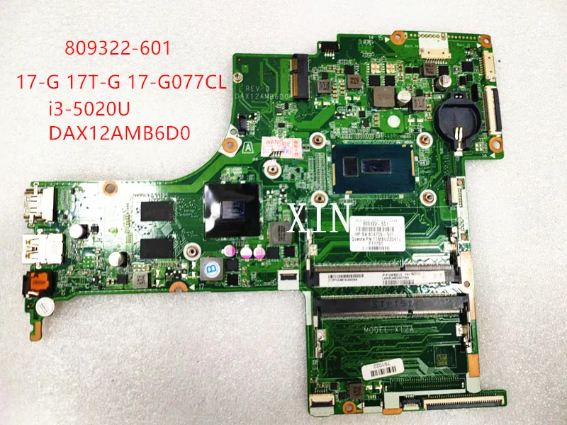 Материнская плата для ноутбука HP Pavilion 17-G 17T-G 17-G077CL с i3-5020U DAX12AMB6D0 - Цена: 8015.56