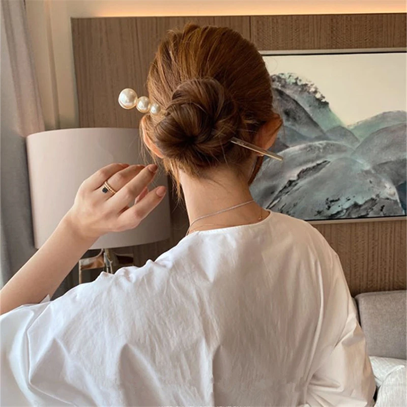 AOMU 2021 Новый корейский Ретро разноцветный прозрачный полимер имитация жемчуга