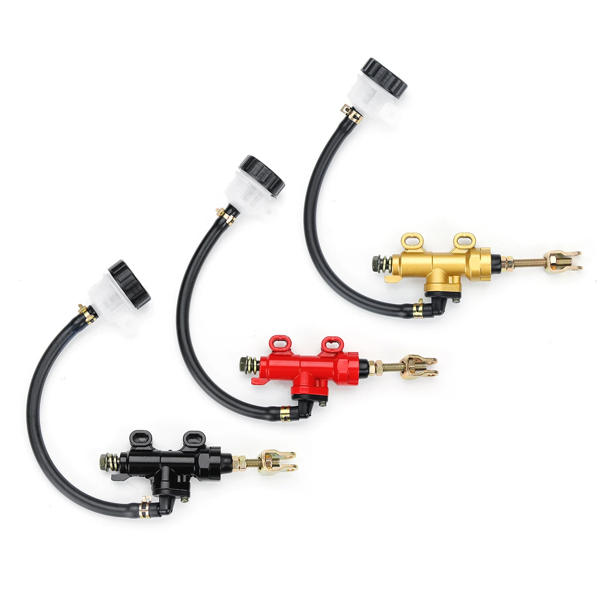 

10 мм мотоцикл задний ножной гидравлический тормозной насос задний главный тормозной цилиндр с резервуаром для жидкости универсальный для ...