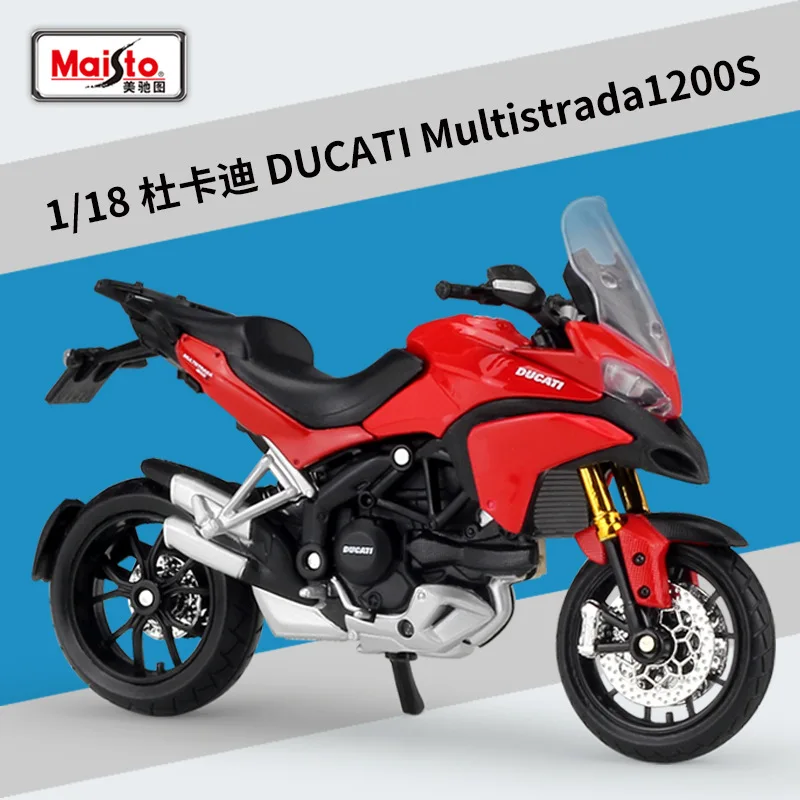 Модели литых под давлением мотоциклов Maisto NEW 1:18 Ducati Multistrada реальные короткие