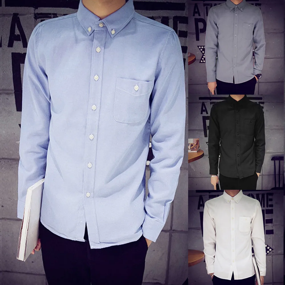 Мужские зимние рубашки с длинным рукавом формальные повседневные костюмы из