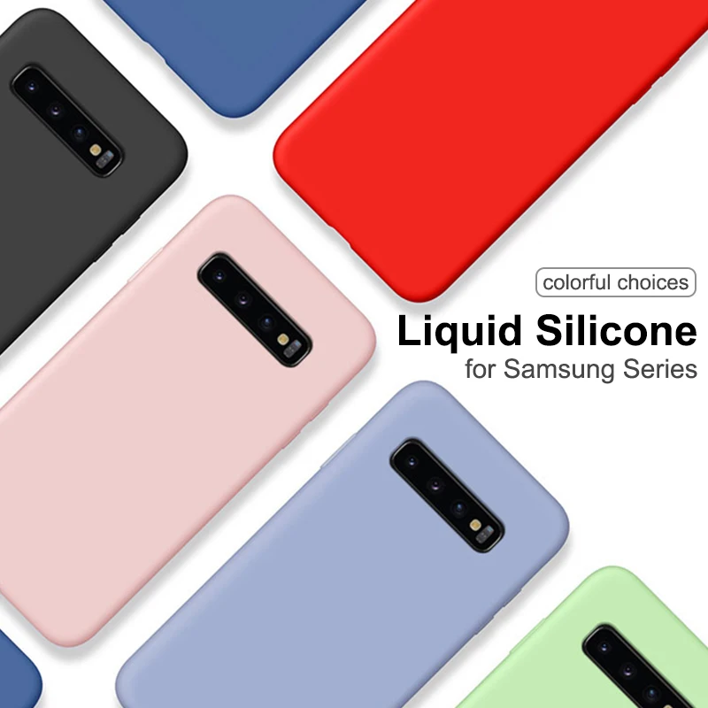 Оригинальный жидкий силиконовый чехол для samsung Galaxy S10 Lite S10E Plus + S E Note 10 Pro Note10